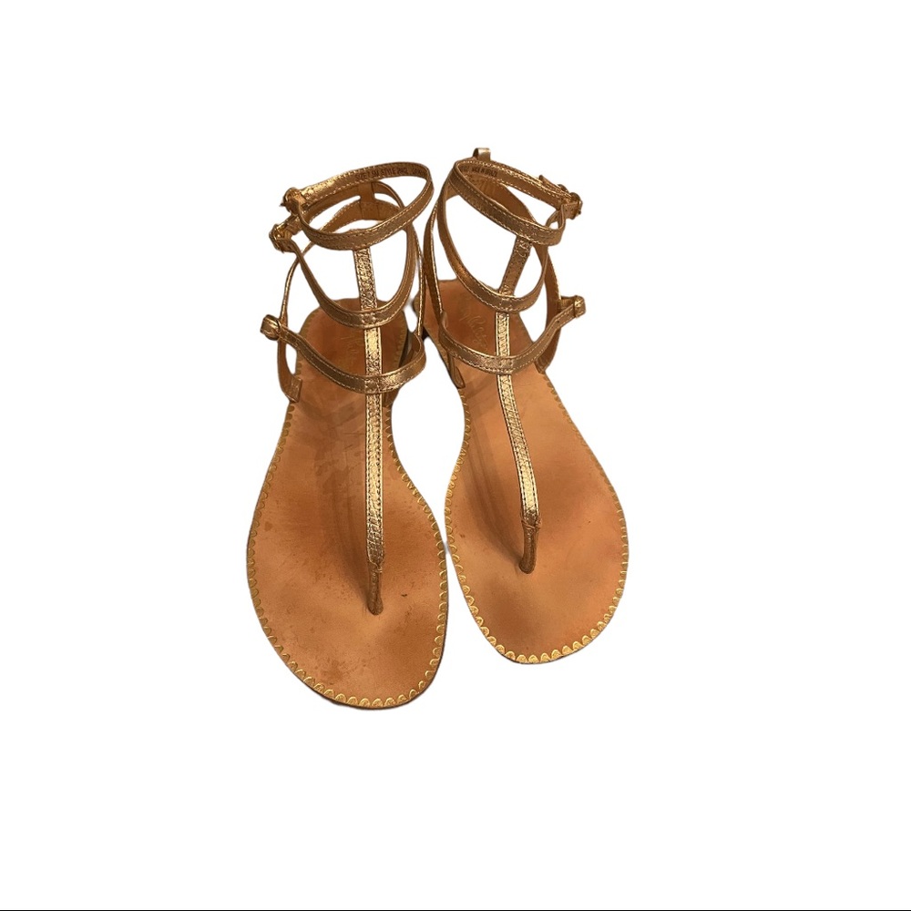 Lilly Pulitzer Gold Metallic Gemma Sandals—7 1/2